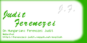 judit ferenczei business card